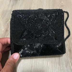 Black sequins purse